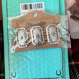 Wrangler Silver Bracelet with Turquoise Detail